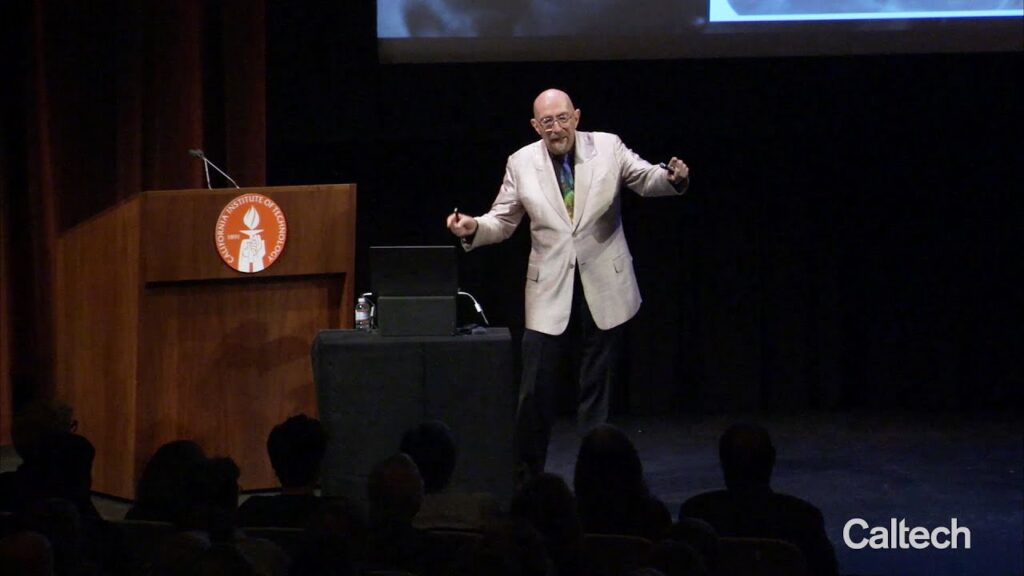 Gravitational waves as a new way to observe the universe explained by Kip Thorne during a public lecture on spacetime and black hole mergers